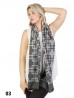 Reversible Maze Print Cashmere Feeling Scarf